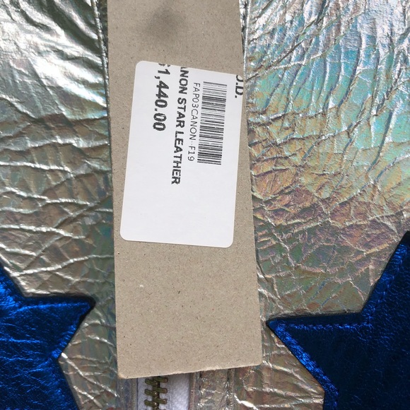 Filles A Papa Shearling Star Bomber Jacket M NWT - Picture 3 of 13